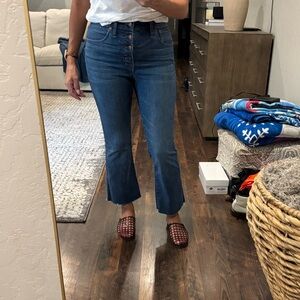 Madewell Blue Crop Boot Women's Jeans Buttonfly